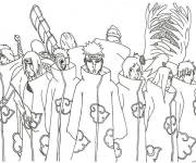 Coloriage Tous les personnages Akatsuki