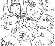 Coloriage Tous les personnages de Akatsuki cp
