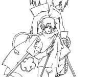 Coloriage Trois personnages de Akatsuki en ligne