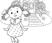 Coloriage Looby Lo  devant sa maison