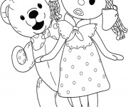 Coloriage et dessins gratuit Looby Loo et Teddy à imprimer