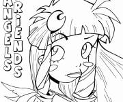 Coloriage Affiche de Angels Friends en couleurs