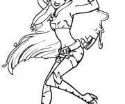 Coloriage Angels Friends en noir et blanc
