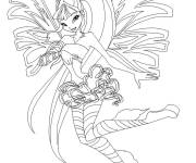 Coloriage F&eacute;e magique de Angels Friends