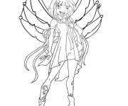 Coloriage Le clin d'&oelig;il de Dolce Angels Friends