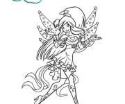 Coloriage et dessins gratuit Raf en belle robe Angels Friends à imprimer