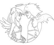 Coloriage Raf et Sulfus de Angels Friends
