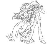 Coloriage Sulfus danse avec Dolce Angels Friends