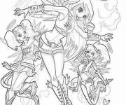 Coloriage Trois f&eacute;e de Angels Friends