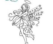 Coloriage et dessins gratuit Urie portant une belle robe Angels Friends à imprimer