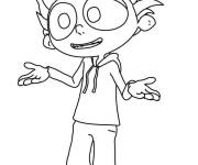 Coloriage Angelo la debrouille explique la le&ccedil;on aux amis