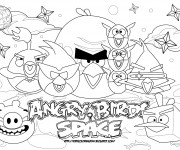 Coloriage Affiche de Jeu Angry Birds