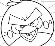 Coloriage Angry Bird Red facile