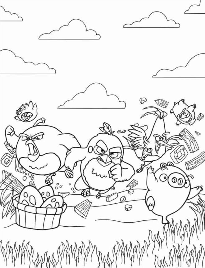 Coloriage Angry birds 2 dessin gratuit à imprimer