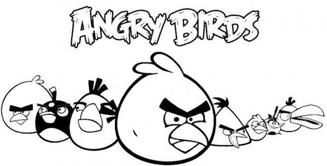 Coloriage et dessins gratuits Angry Birds à décorer à imprimer