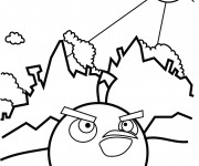 Coloriage Angry Birds Bomb stylisé