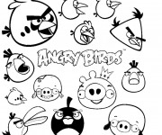 Coloriage Angry Birds en couleur