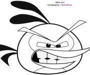 Coloriage Angry Birds en noir et blanc