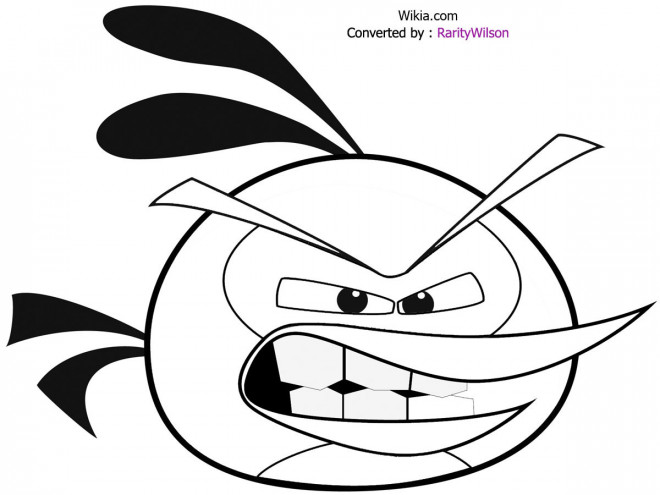 Coloriage et dessins gratuits Angry Birds en noir et blanc à imprimer