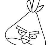 Coloriage Angry birds jaune poire