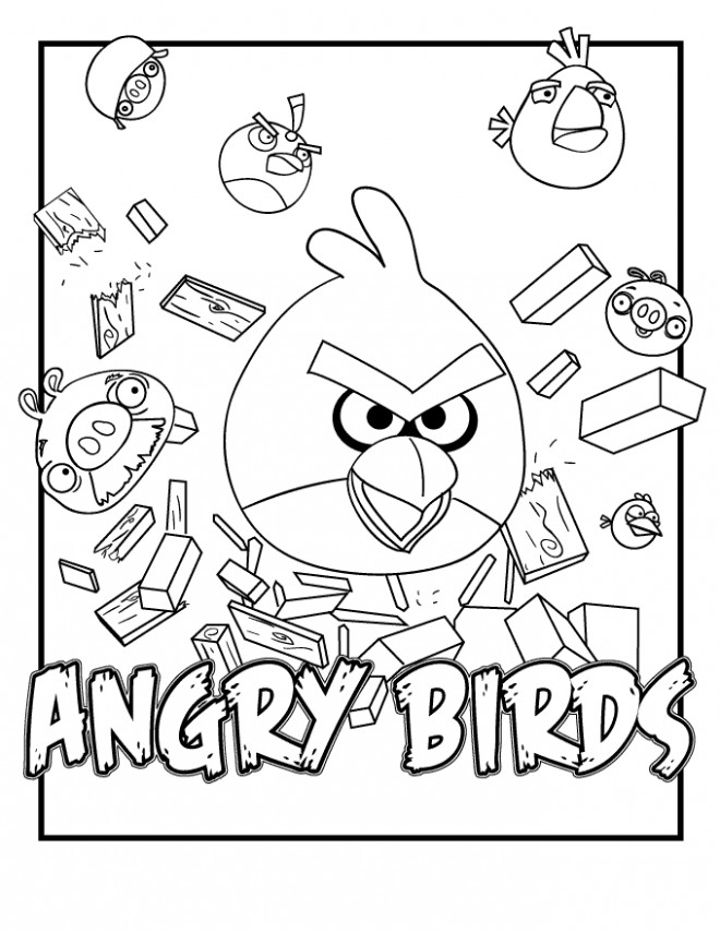 Coloriage et dessins gratuits Angry Birds magique à imprimer
