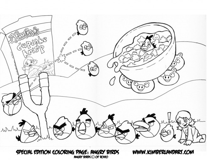 Coloriage et dessins gratuits Angry Birds pour Les Petits à imprimer