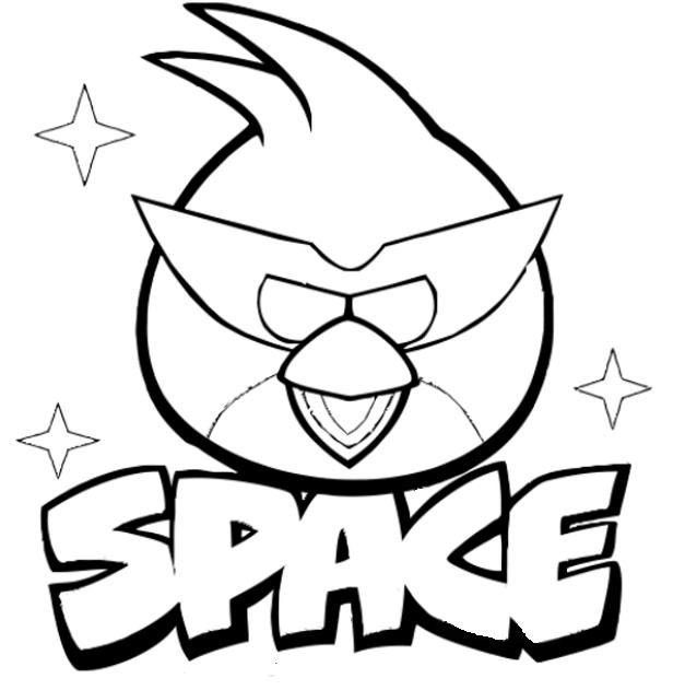 Coloriage et dessins gratuits Angry Birds Space à imprimer