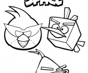 Coloriage Angry Birds Space vecteur
