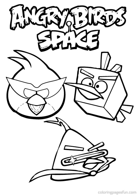 Coloriage et dessins gratuits Angry Birds Space vecteur à imprimer