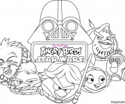 Coloriage et dessins gratuit Angry Birds Star Wars à imprimer