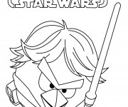 Coloriage Angry Birds Star Wars facile