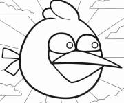 Coloriage Blue en volant Angry Birds