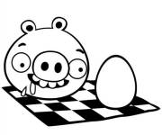 Coloriage cochon veut manger &oelig;uf angry birds