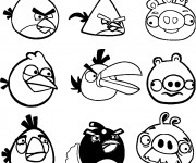 Coloriage Angry Birds