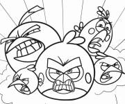 Coloriage L'équipe d'Angry Birds
