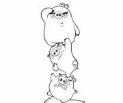 Coloriage Le cochons dans le film Angry Birds