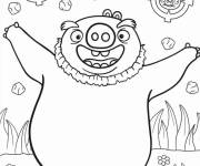 Coloriage Le roi Cochon d'Angry Birds