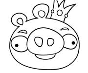 Coloriage Le roi cochon de angry birds