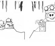 Coloriage Le roi et les mineurs Angry Birds