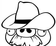 Coloriage Pepe cowboy Angry Birds
