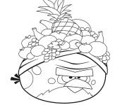 Coloriage Salade de fruits angry birds