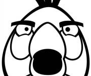 Coloriage T&ecirc;te de oiseaux Angry Birds