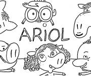 Coloriage et dessins gratuit Personnage Bande animé Ariel à imprimer