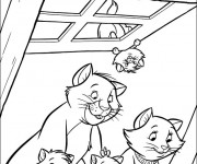 Coloriage et dessins gratuit dessin de Aristochats à imprimer