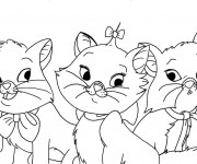 Coloriage Les mignons petits Aristochats