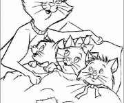 Coloriage Les petits Aristochats