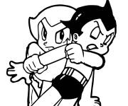 Coloriage Astro boy au combat