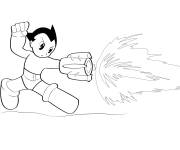 Coloriage Astro Boy en action