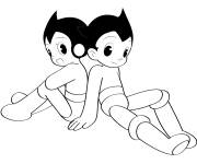 Coloriage Astro Boy et Jetter Mars