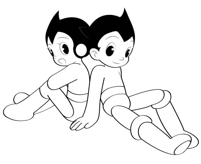 Coloriage et dessins gratuits Astro Boy et Jetter Mars à imprimer